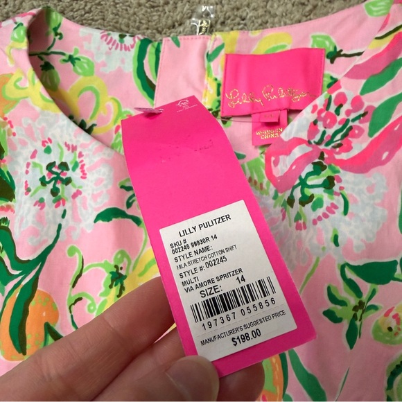 Lilly Pulitzer Mila stretch shift dress via amore spritzer 14 NWT - Picture 4 of 7